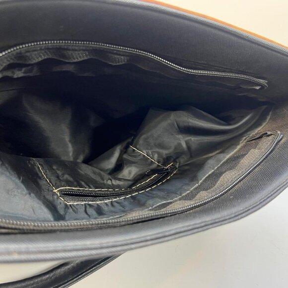 Disney Mickey Minnie Mouse Women's Tote Bag Brown Black Large Shoulder Handbag - Picture 3 of 3